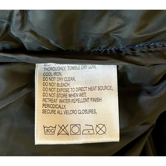 The North Face Men's Ripstop 700 Fill Down Puffer Vest With Hood Blue & Black - Picture 7 of 10